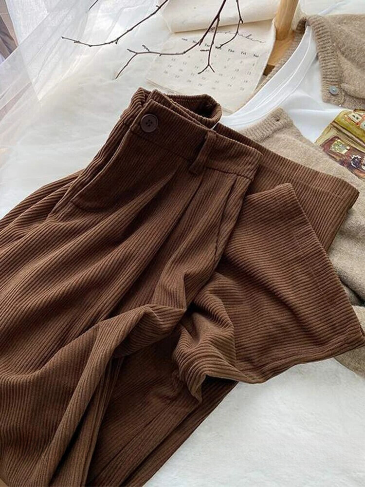 Fien | Retro high-waisted corduroy pants for women