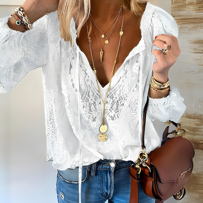 Women's crochet boho blouse