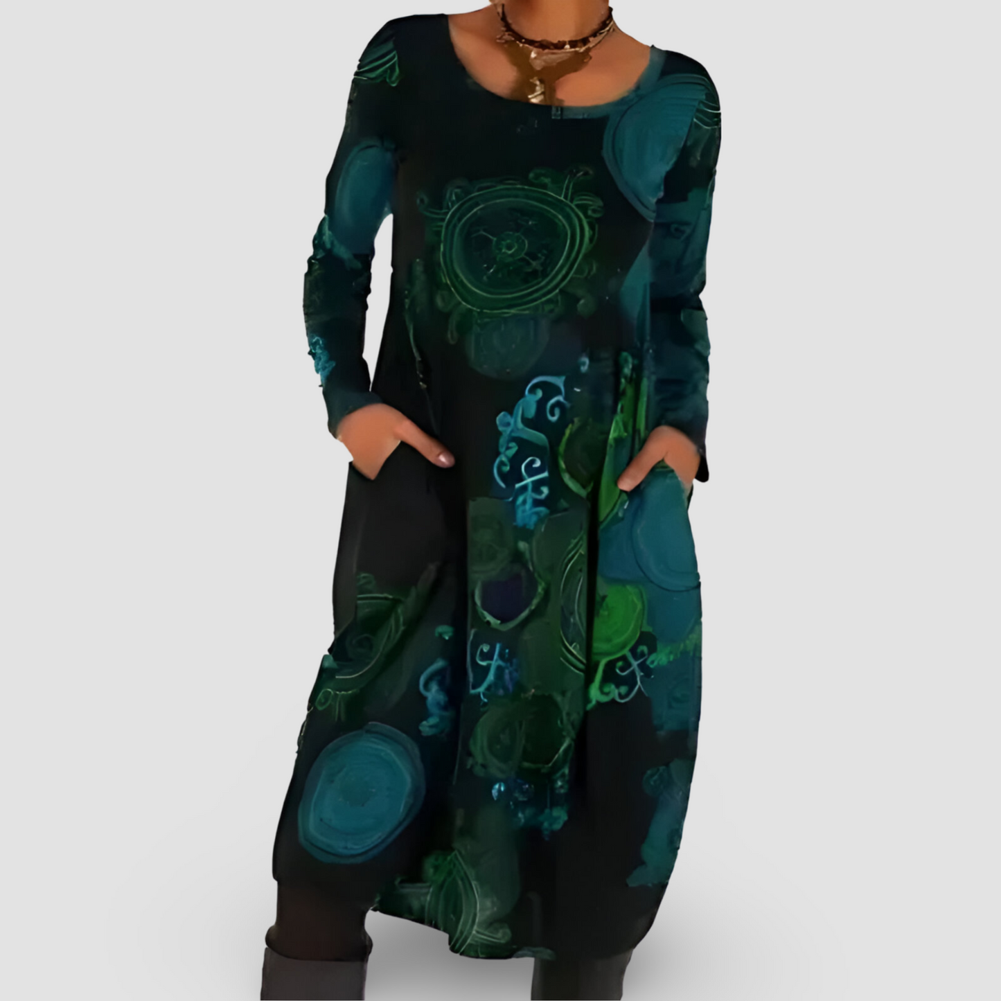 Lunaris™ | Winter dress with bohemian elegance