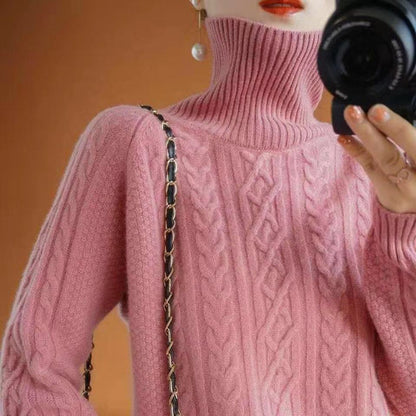 Lisen | Ladies Warm Knit Sweater | Turtleneck