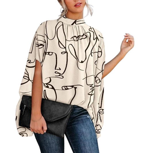 Kara - Elegant blouse with abstract motif