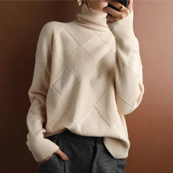 A cozy turtleneck sweater for chilly days