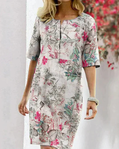 Julia - Summer dress with elegant print