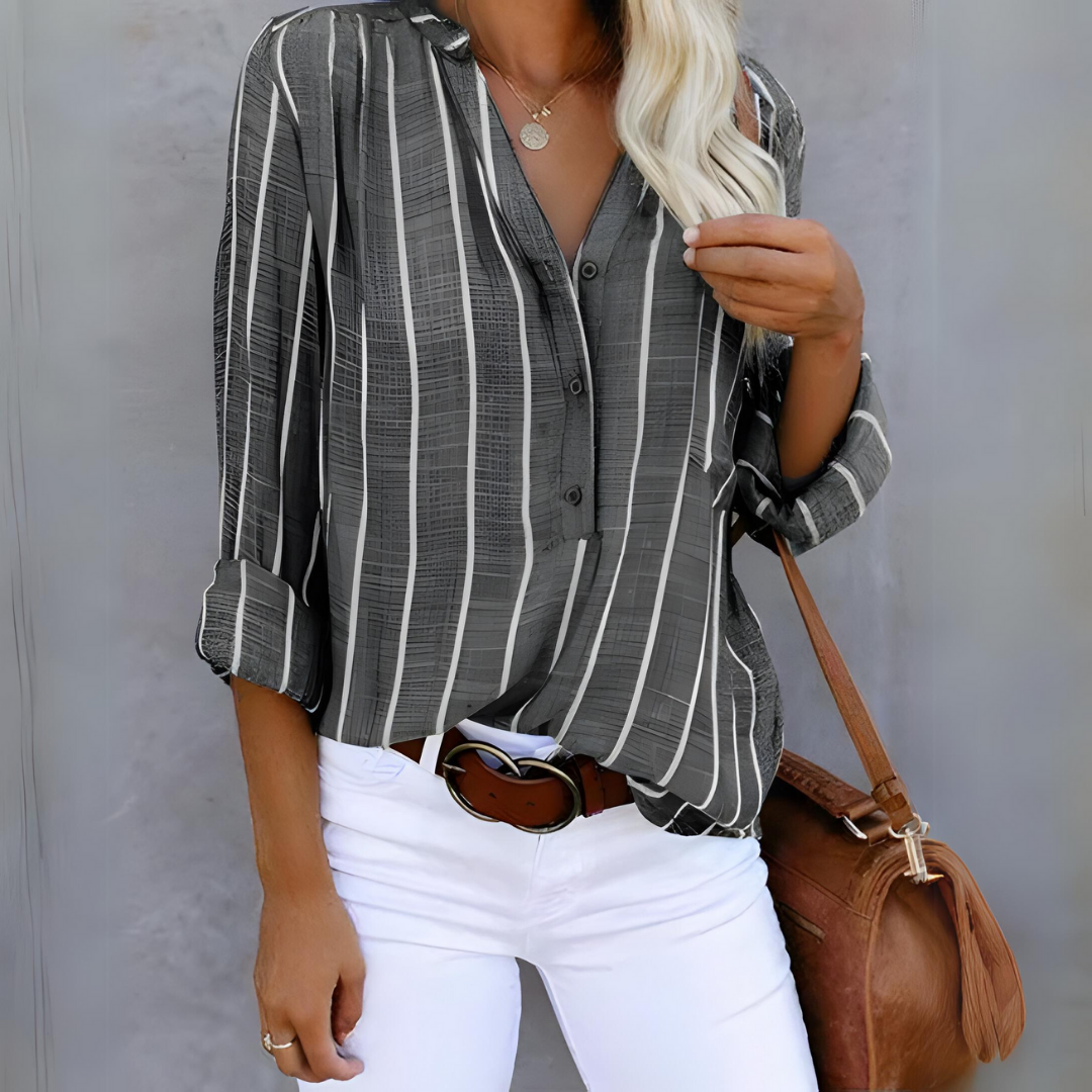 Jantien - Trendy striped blouse for women