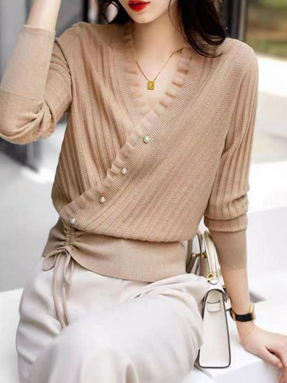 Emmy Blouse | Long Sleeve V-Neck Blouse