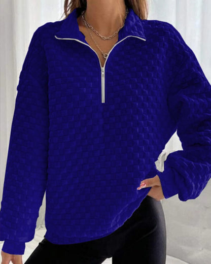 Pullover with zipper for women