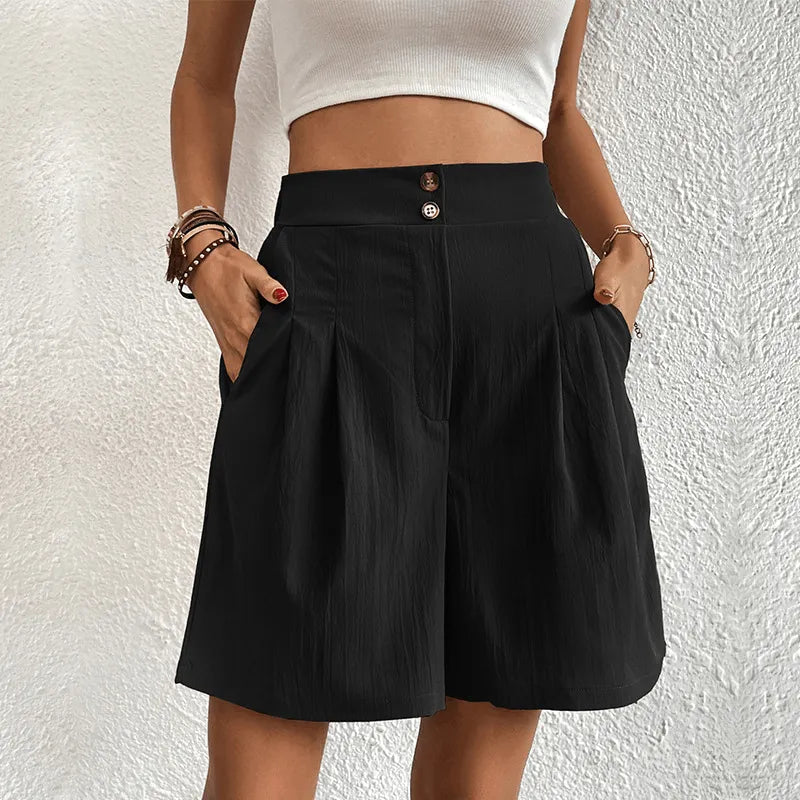 Shorts Ladies - Fashionable - High Waist, Lightweight, Breathable - Ideal for Summer