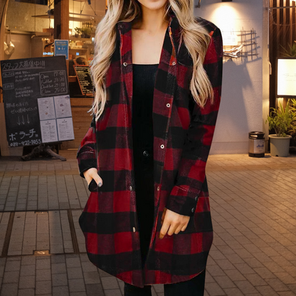 Elena - Elegant check shirt for women