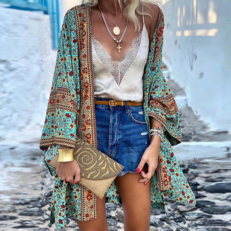 Zanzi Boho Cardigan | A cheerful, stylish & mid-length Kimono!