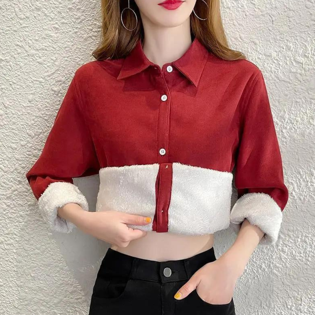 Eda - Elegant Fleece Blouse