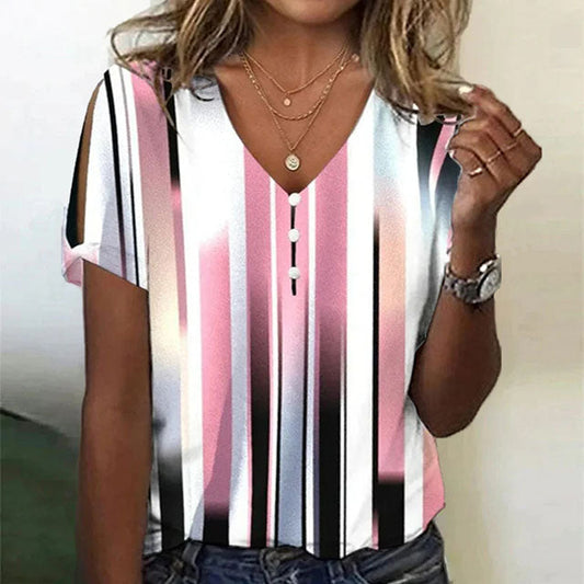 ONYX | Gradient striped casual blouse