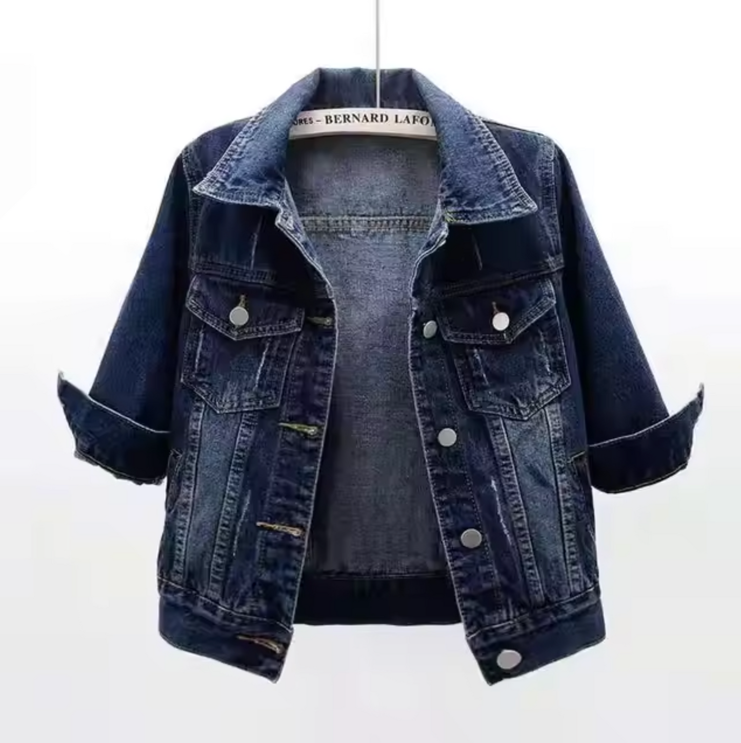 - Colored denim coat