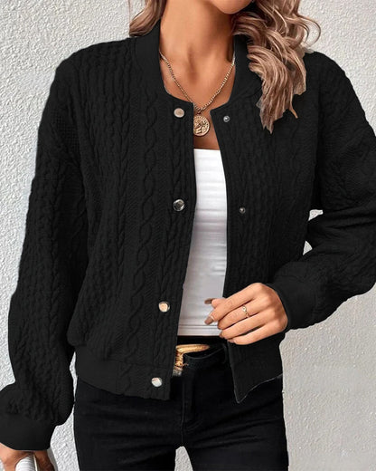 Xanthe - Chic Cardigan in Textured Fabric