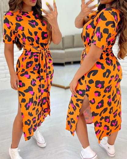 Casual Dress Leopard Print