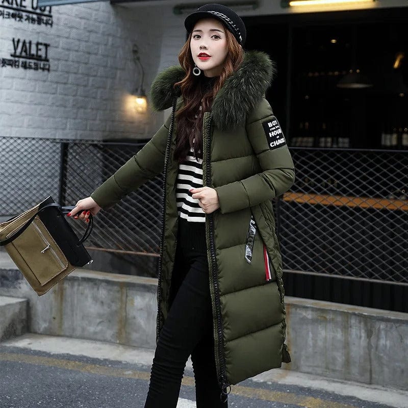 Elegant coat with hood for women