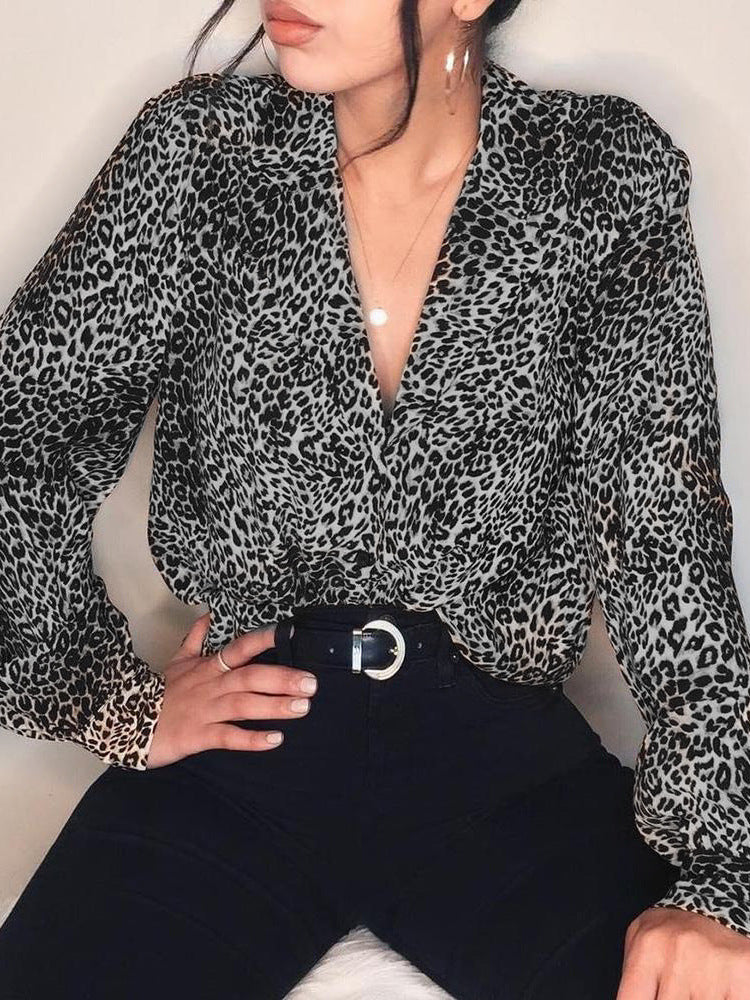 LEONA- Leopard blouse