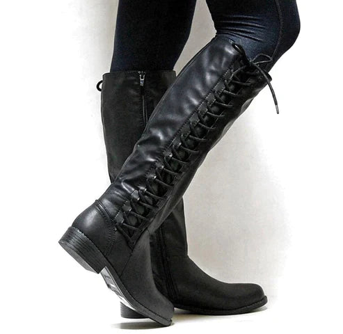 Acey -Elegant lace-up boots