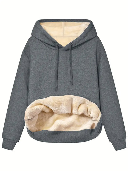 Cozy pocket hoodie for women