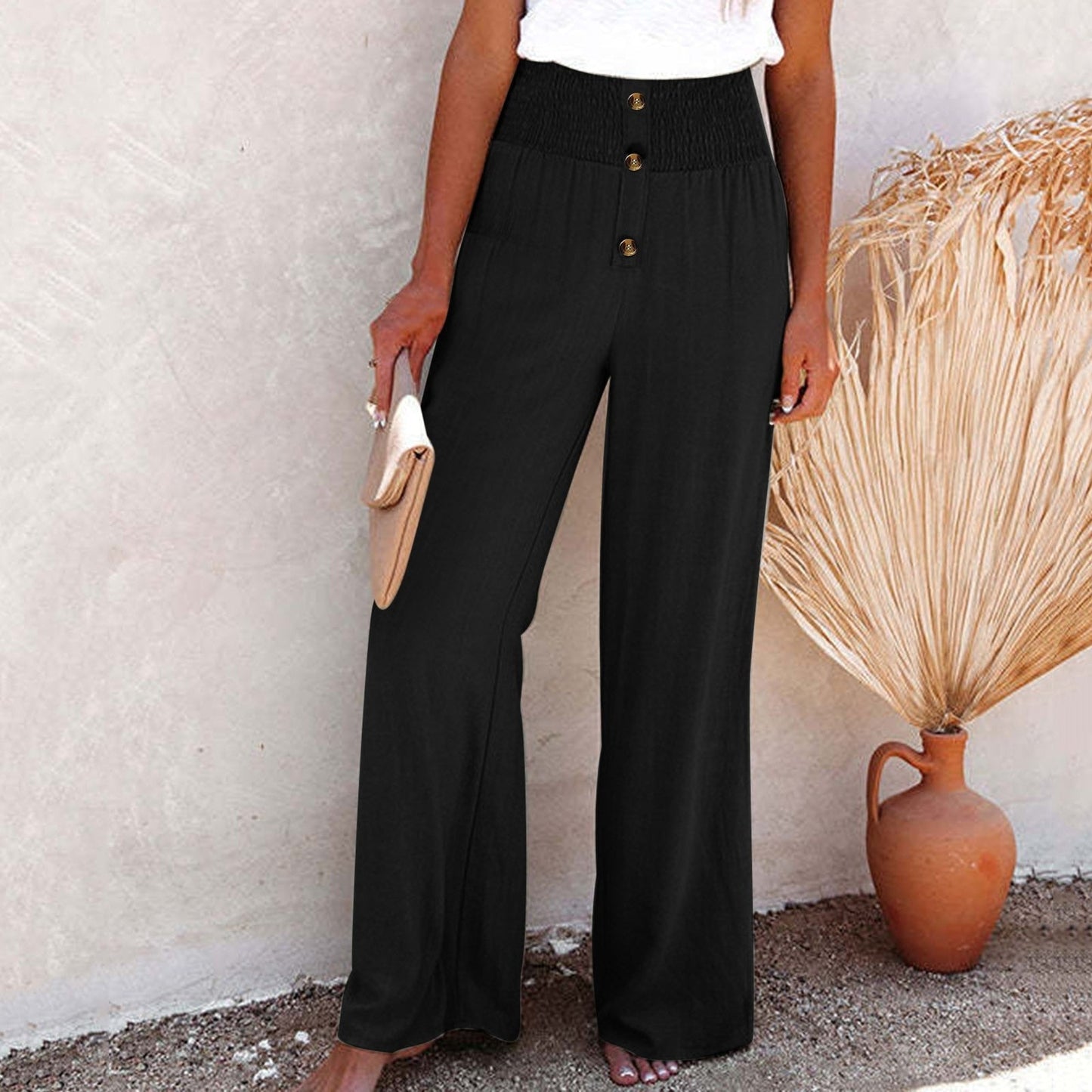 Émilie - High-waisted linen pants