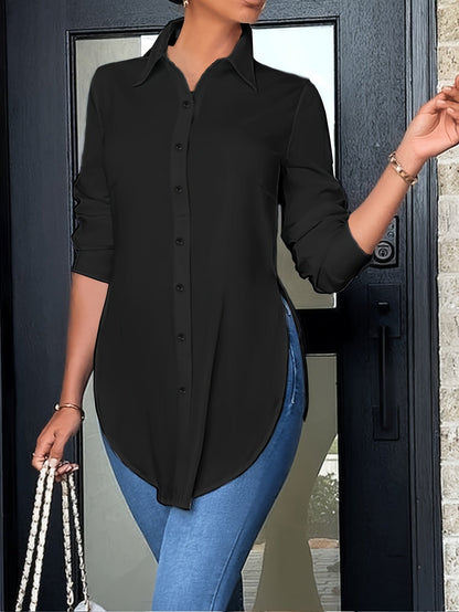 Wendaya Blouse | Split Button Shirt