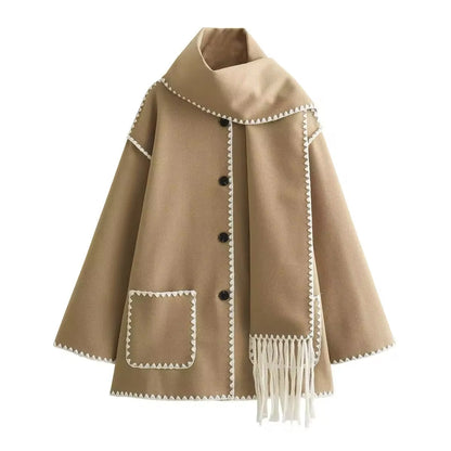 Vivian - loose jacket with shawl tassels