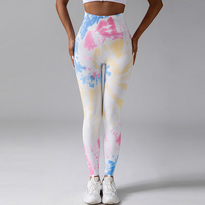 Jess-Mode - Comfortable Tie Dye Scrunch Breathable Leggings for Women