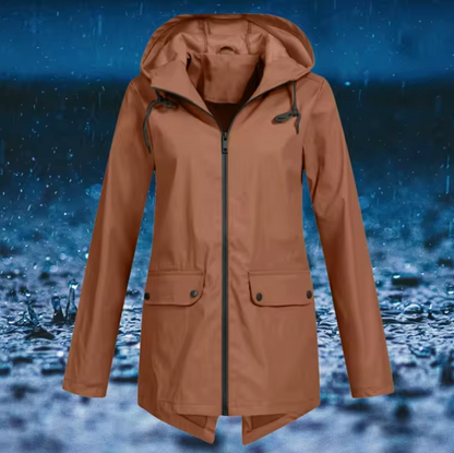 - Windproof raincoat with hood