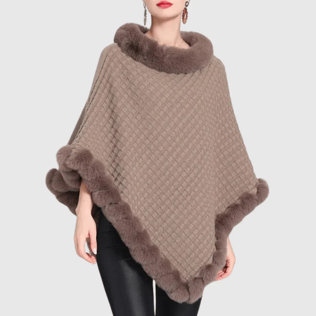 Ladies' turtleneck poncho