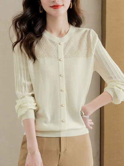 Xivana Blouse | Long Sleeve Round Neck Blouse