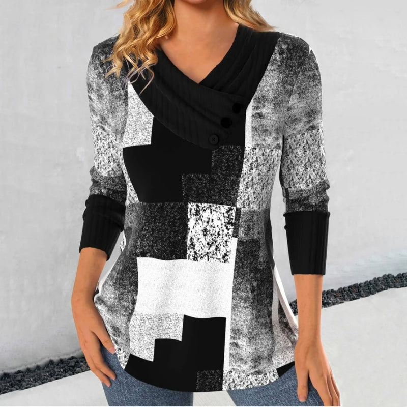 KACEY | Fashionable Blouse with Color Blocks