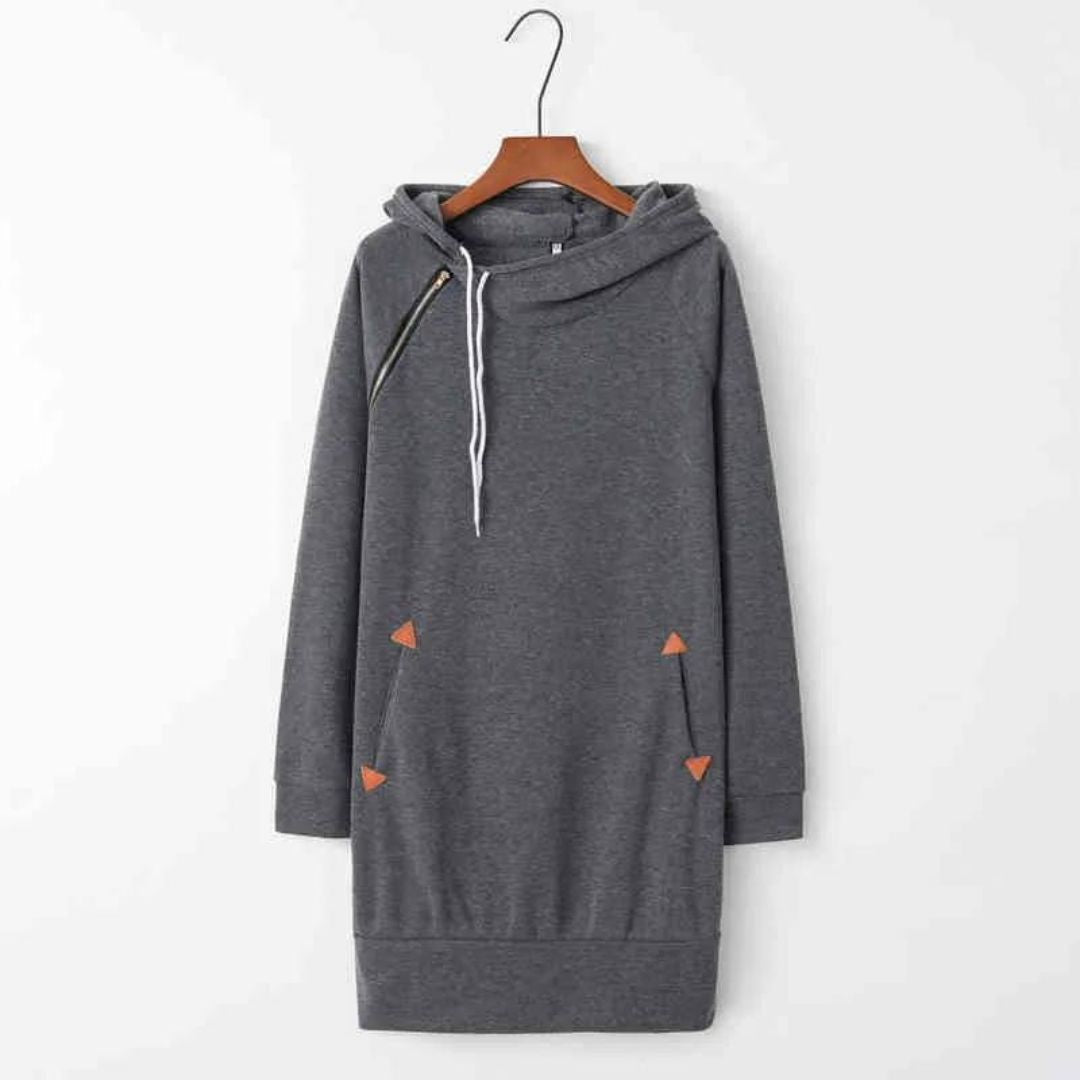 Casual hoodie sweat dress with pockets