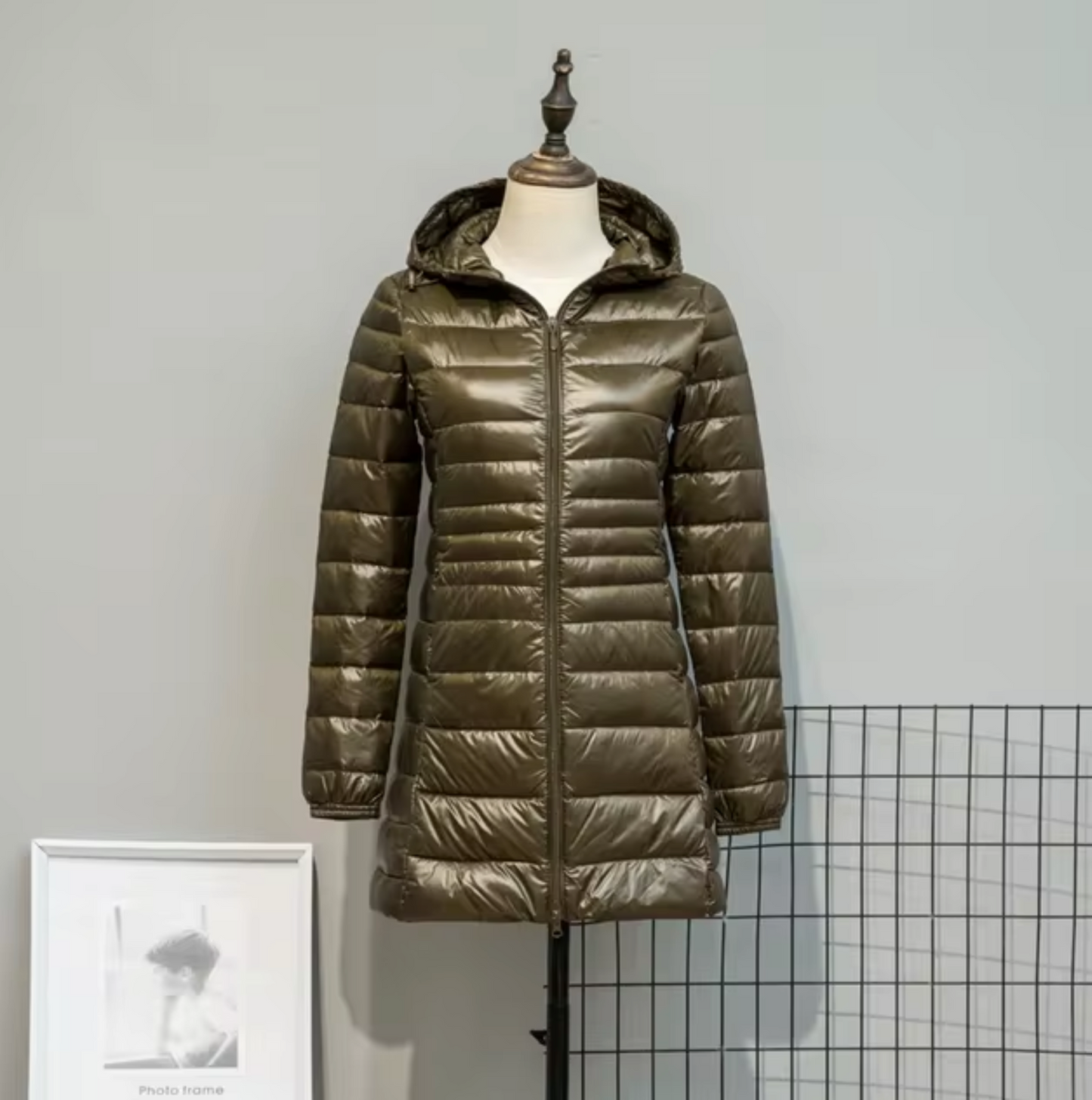 - Puffer coat with hood