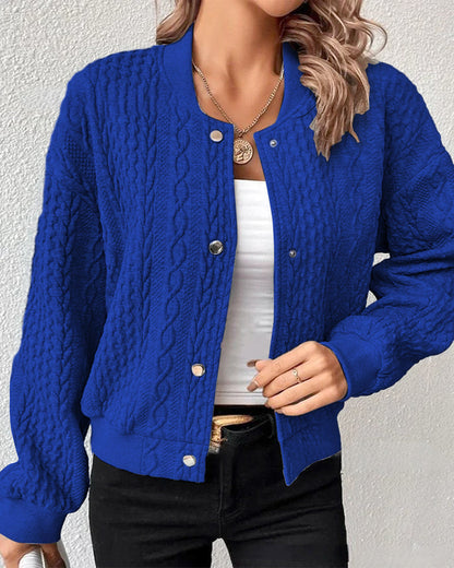 Xanthe - Chic Cardigan in Textured Fabric