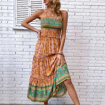 Amelia - bohemian dress with ruffle