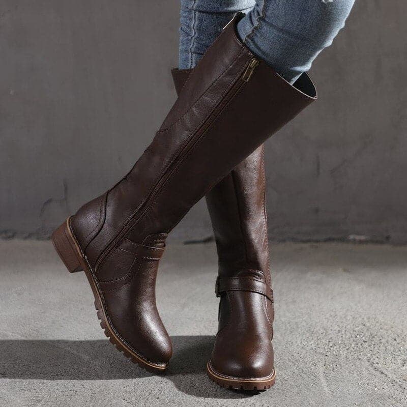 Martha - High Leather Boots for Ladies