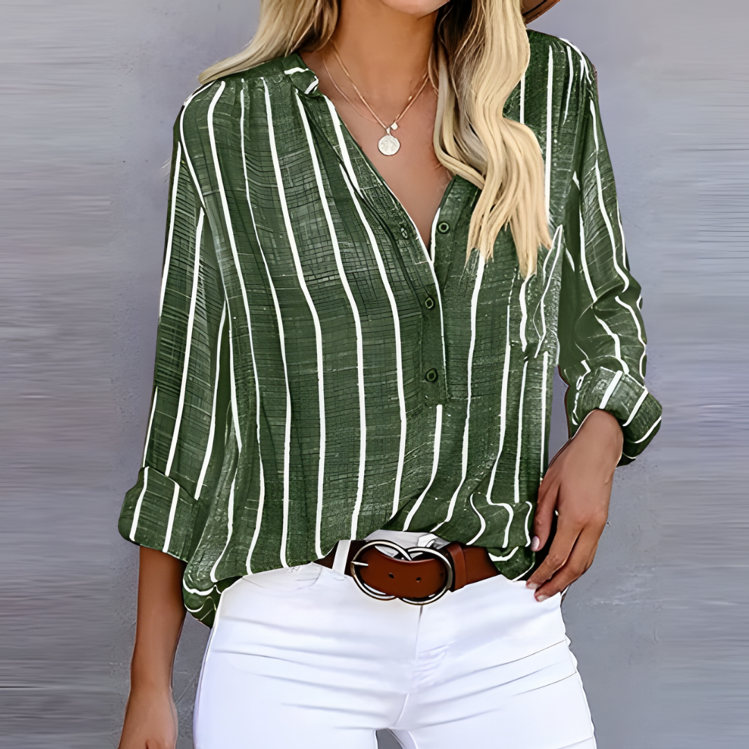 Jantien - Trendy striped blouse for women