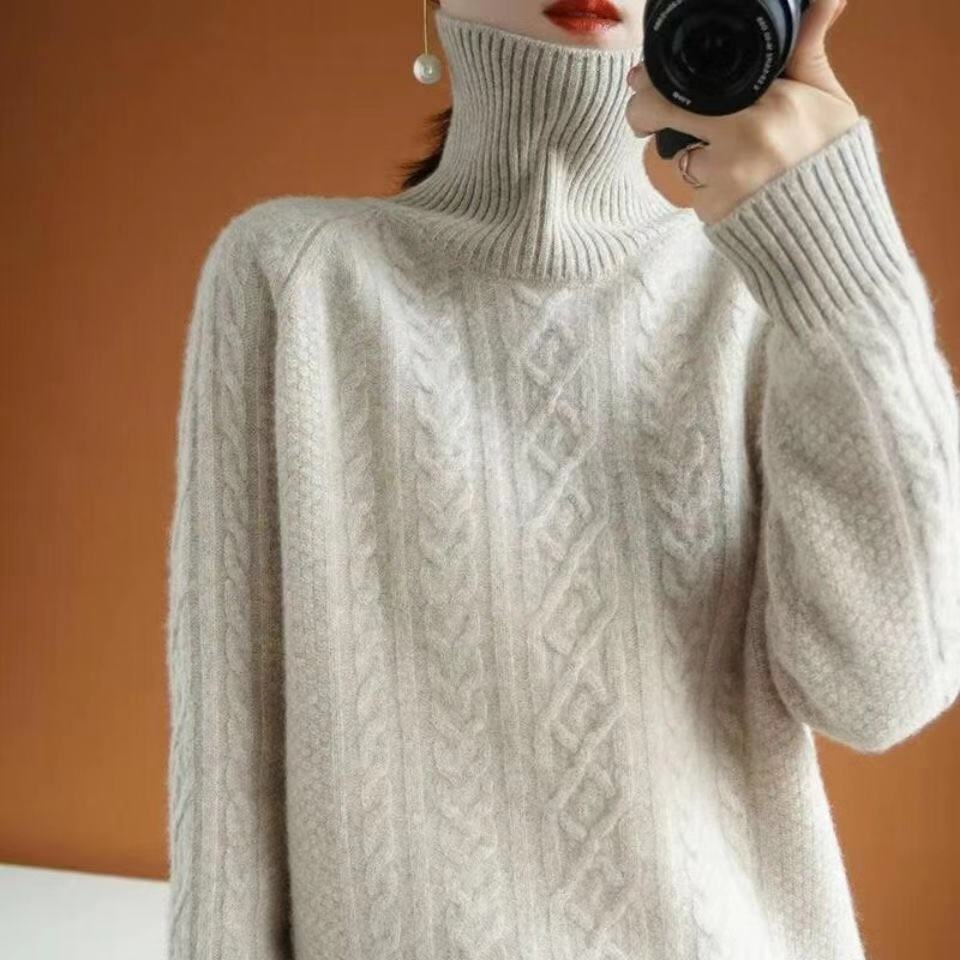 Lisen | Ladies Warm Knit Sweater | Turtleneck