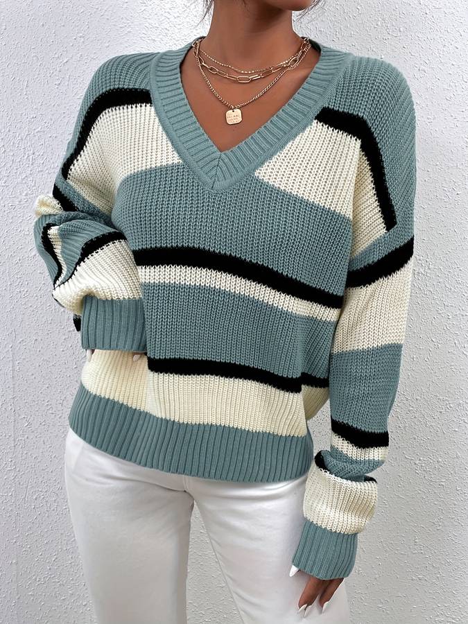 Yasmil - Trendy Striped Sweater for Women