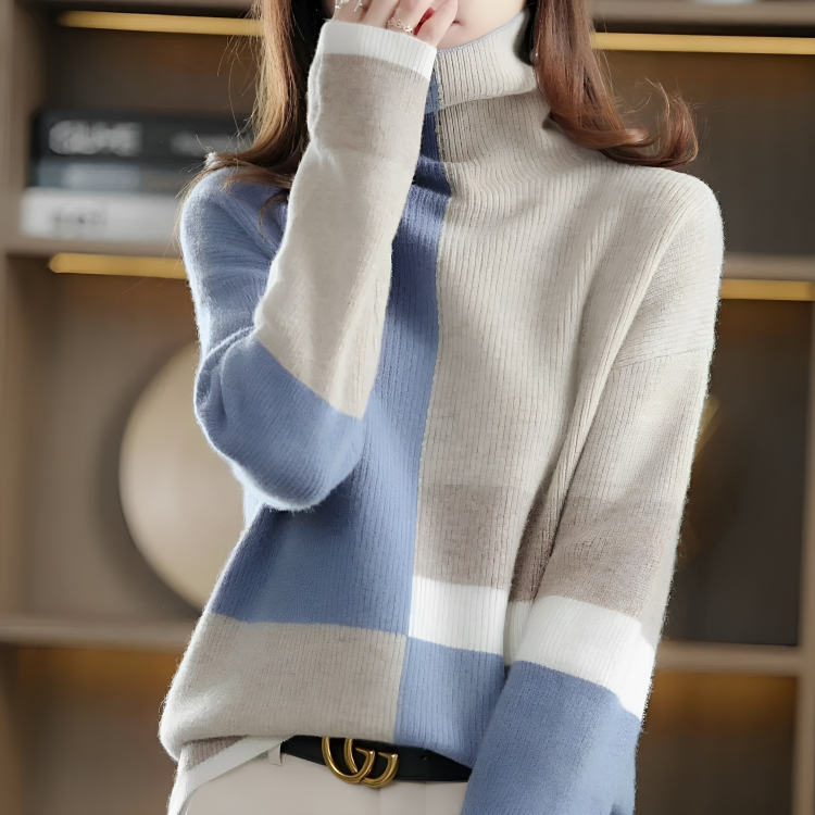 Jess | Casual pullover sweatshirt with turtleneck - ideal for fall/winter