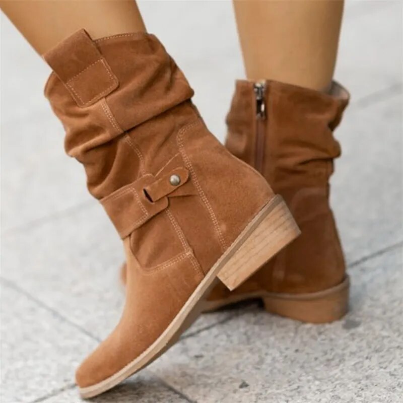 Nikki | Low suede boots