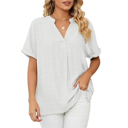 Stylish V-Neck Blouse for Ladies