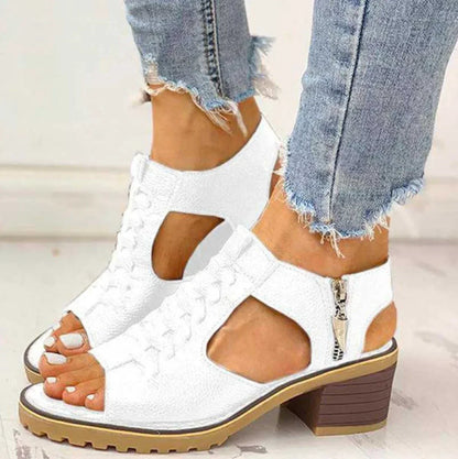 Chloe - Zipper Sandals