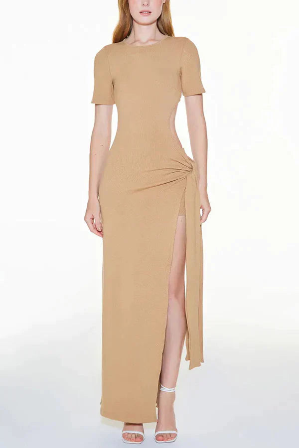 Adelaide - Maxi dress with cut-out waist and slit straps