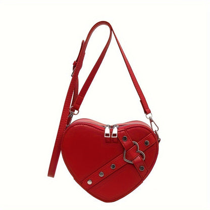 Nina | Heart-shaped shoulder bag in solid color