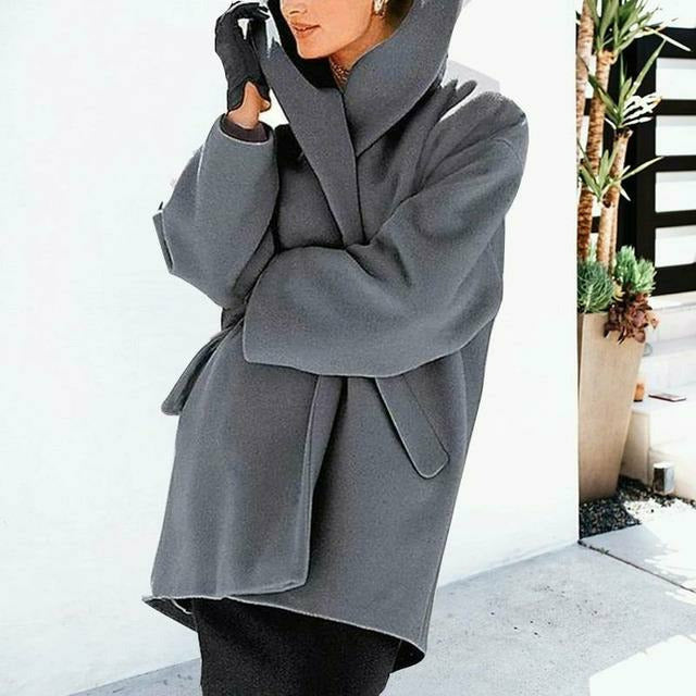 Yzra Coat | Loose Coat in Solid Color