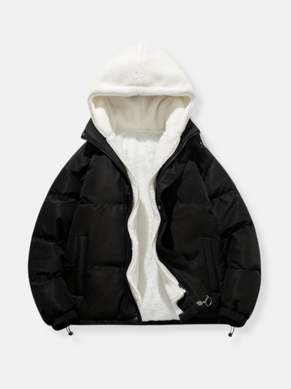 Yazlin - winter zip-up fur coat