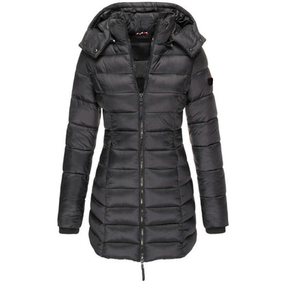 Stylish down jacket with hood and zipper: your choice for winter