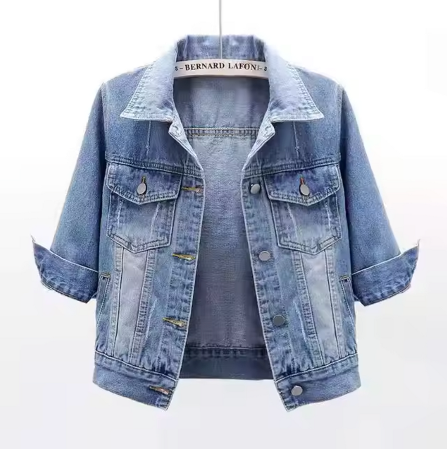 - Colored denim coat