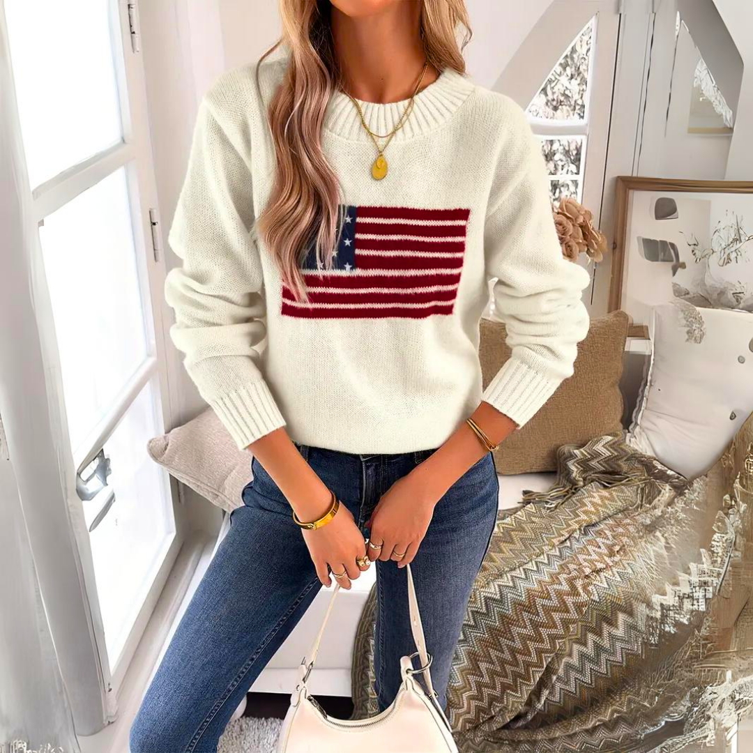 Camilla - Stylish Knitted America Sweater Ladies