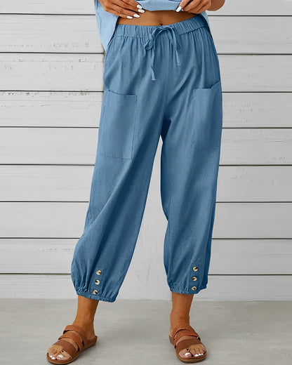 MAYA - Wide pants with high waist